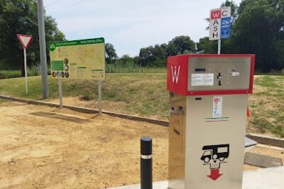 Àrea pública d´autocaravanes de Santa Cristina d´Aro en Santa Cristina d'Aro (Girona)